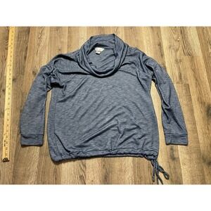 Christopher&Banks Shirt, Women's Size Medium, Blue, Turtleneck, Long Sleeve